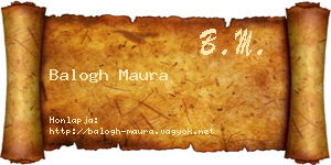 Balogh Maura névjegykártya